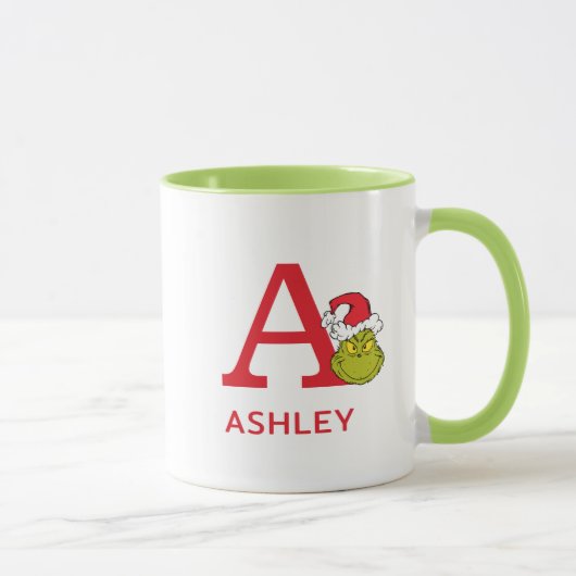 Hoe de Grinch Kerstmis stal | Naam & Monogram A Mok (Rechts)
