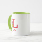 Hoe de Grinch Kerstmis stal | Naam & Monogram L Mok (Voorkant links)