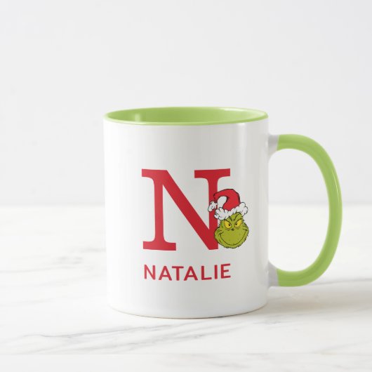 Hoe de Grinch Kerstmis stal | Naam & Monogram N Mok (Rechts)