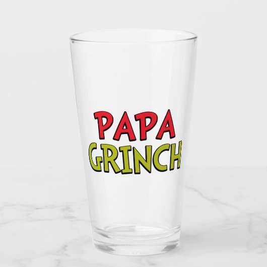 Hoe de Grinch Kerstmis stal | Papa Grinch Mok Glas (Voorkant)