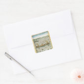 Hoe de Indiërs hun vis vangen Vierkante Sticker (Envelop)