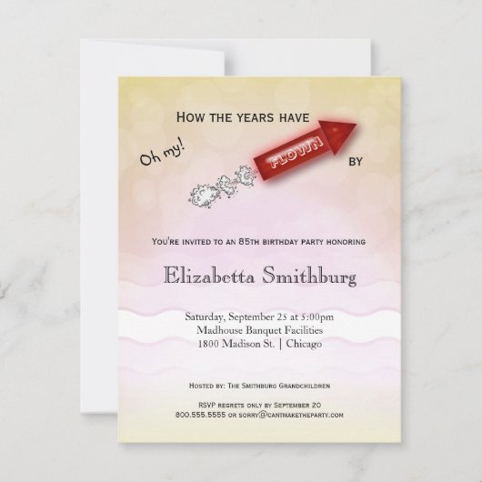 hoe de jaren zijn verlopen - mijlpaal op de verjaa kaart (Voorkant)