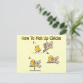 Hoe de kippen op te halen Funny Directions Briefkaart (Staand voorkant)