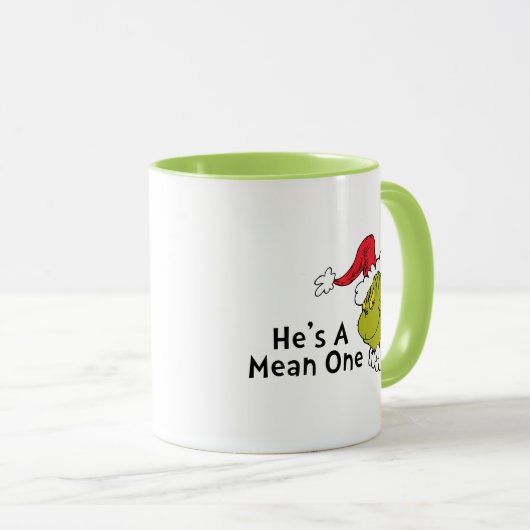 Hoe de knuppel kerstmis ophoudt| Hij is een gemidd Mok (Voorkant rechts)