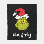 Hoe de knuppel kerstmis ophoudt| Naughty Grinch Fleece Deken (Voorkant)