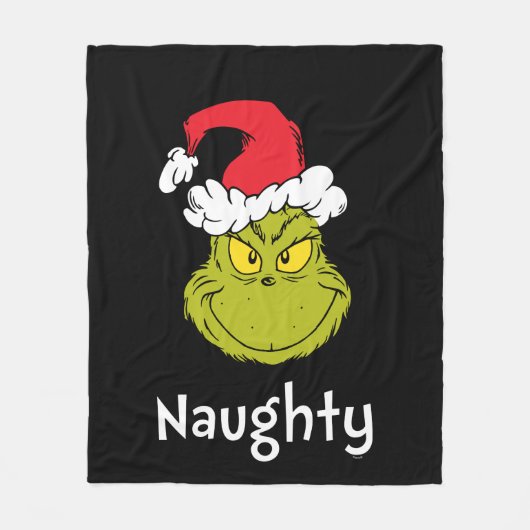 Hoe de knuppel kerstmis ophoudt| Naughty Grinch Fleece Deken (Voorkant)