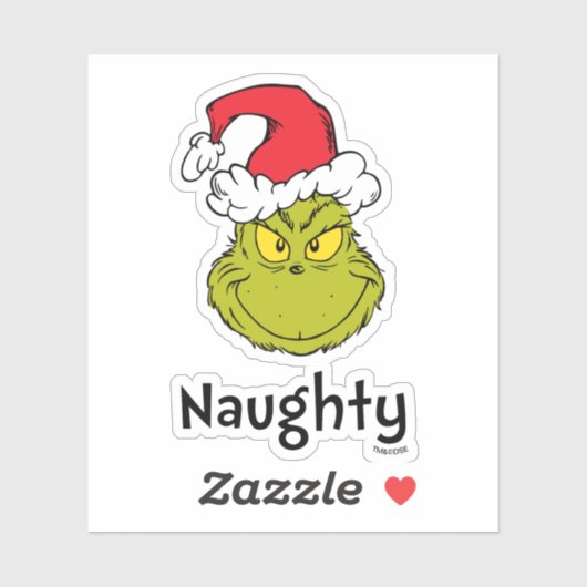 Hoe de knuppel kerstmis ophoudt| Naughty Grinch Sticker (Vel)