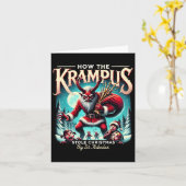 Hoe de Krampus de kerstkrampus stal komt eraan Kaart (Gele Bloem)