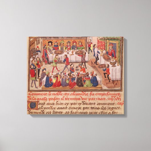 Hoe de Noble King Alexander werd gepoiseerd Canvas Afdruk (Voorkant)