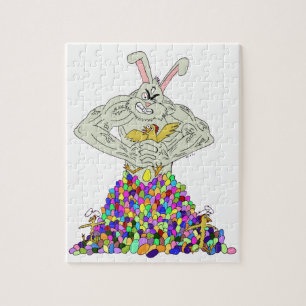 Hoe de paashaas zijn eieren krijgt legpuzzel