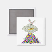 Hoe de paashaas zijn eieren krijgt magneet (Voorkant / Achterkant)