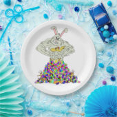 Hoe de paashaas zijn eieren krijgt papieren bordje (Feest)