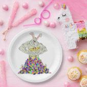 Hoe de paashaas zijn eieren krijgt papieren bordje (Feest)