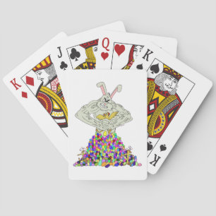 Hoe de paashaas zijn eieren krijgt pokerkaarten