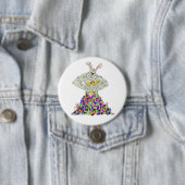 Hoe de paashaas zijn eieren krijgt ronde button 7,6 cm (In situ)