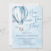 Hoe de tijd vliegt! Verjaardagsfeest met luchtball Kaart (Voorkant)