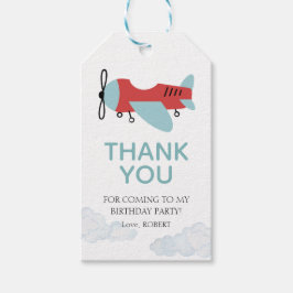 Hoe de tijd vliegt Vliegtuig Verjaardag, Modern Vl Cadeaulabel