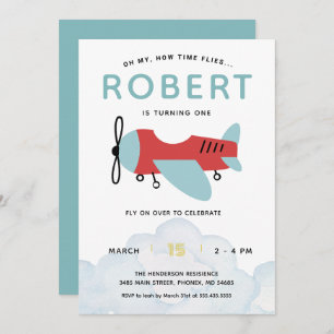 Hoe de tijd vliegt Vliegtuig Verjaardag, Modern Vl Kaart