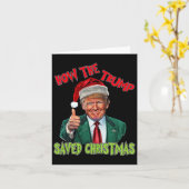 Hoe de Trump kerst heeft gered Grappig Trump Kerst Kaart (Gele Bloem)