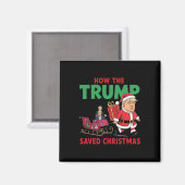 Hoe de Trump kerst heeft gered Grappig Trump Kerst Magneet (Voorkant / Achterkant)