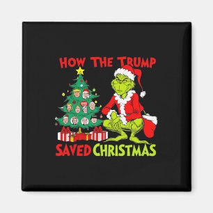 Hoe de Trump kerst heeft gered Grappig Trump Kerst Magneet