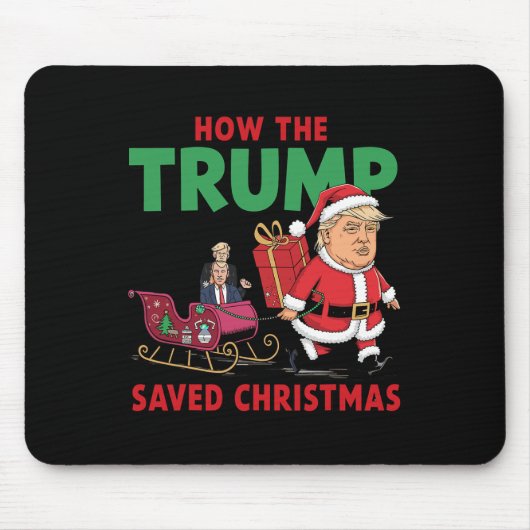 Hoe de Trump kerst heeft gered Grappig Trump Kerst Muismat (Voorkant)