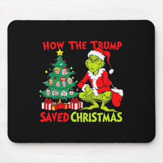 Hoe de Trump kerst heeft gered Grappig Trump Kerst Muismat (Voorkant)