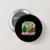 Hoe de Trump kerst heeft gered Grappig Trump Kerst Ronde Button 5,7 Cm (Voorkant /achterkant)