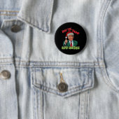 Hoe de Trump kerst heeft gered Grappig Trump Kerst Ronde Button 5,7 Cm (In situ)