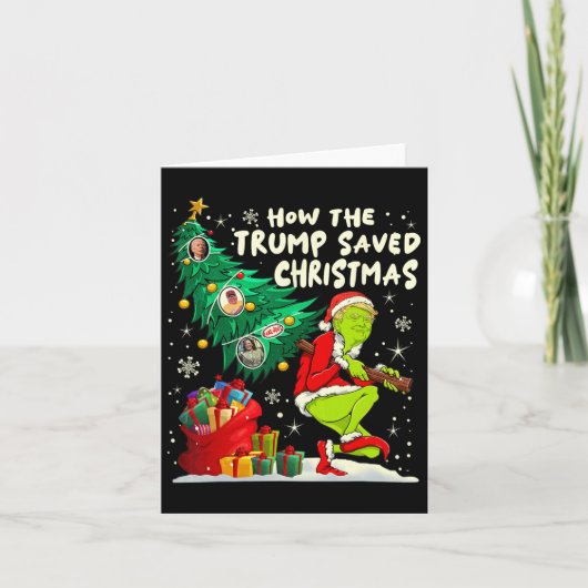 Hoe de Trump kerst heeft gered Grappige kersttijd Kaart (Voorkant)