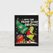 Hoe de Trump kerst heeft gered Grappige kersttijd Kaart (Gele Bloem)