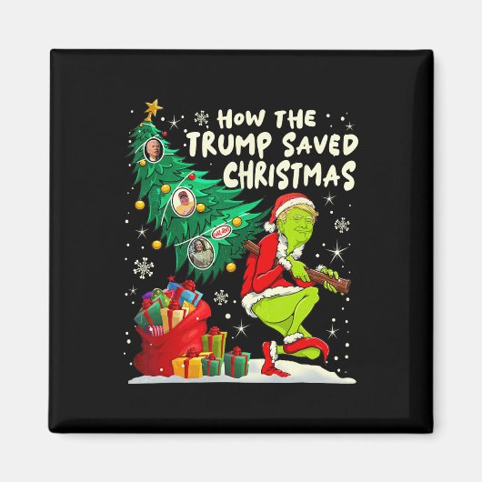 Hoe de Trump kerst heeft gered Grappige kersttijd Magneet (Voorkant)