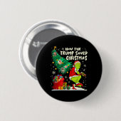 Hoe de Trump kerst heeft gered Grappige kersttijd Ronde Button 5,7 Cm (Voorkant /achterkant)