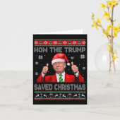 Hoe de Trump kerst redde Grappige Trump lelijke zu Kaart (Gele Bloem)