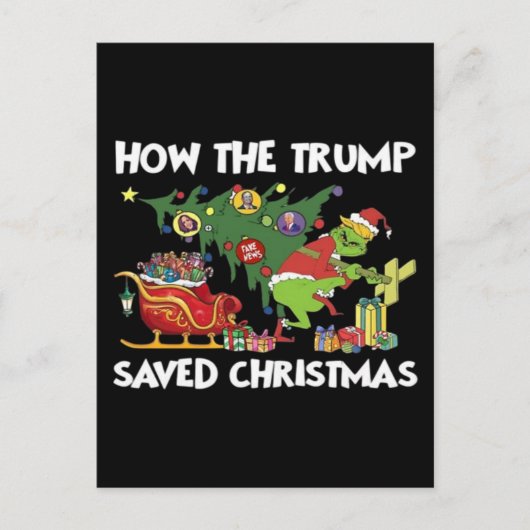 Hoe De Trump Kerstmis redde Briefkaart (Voorkant)