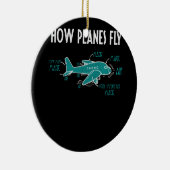 Hoe de vliegtuigen Funny Aerospace Engineering vli Keramisch Ornament (Rechts)