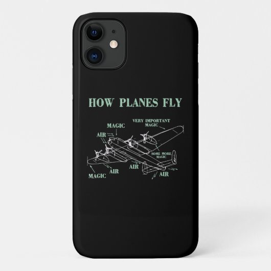 Hoe de vliegtuigen met Funny Aerospace Engineer Pi Case-Mate iPhone Case (Achterkant)