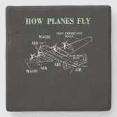 Hoe de vliegtuigen met Funny Aerospace Engineer Pi Stenen Onderzetter (Voorkant)