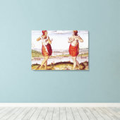 Hoe de vrouwen van Dasamonquepeuc Canvas Afdruk (Insitu (Houten vloer))