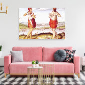 Hoe de vrouwen van Dasamonquepeuc Canvas Afdruk (Insitu (Woonkamer))