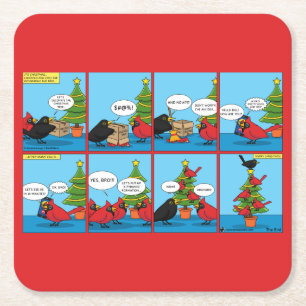 Hoe decorbeert u een kerstboomstrip kartonnen onderzetters