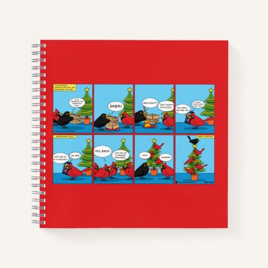 Hoe decorbeert u een kerstboomstrip notitieboek (Voorkant)