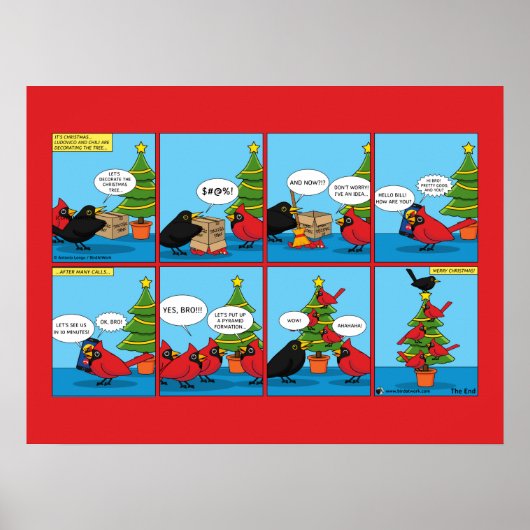Hoe decorbeert u een kerstboomstrip poster (Voorkant)