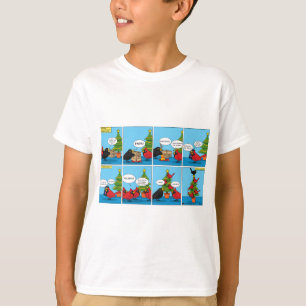 Hoe decorbeert u een kerstboomstrip t-shirt