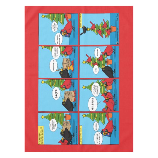 Hoe decorbeert u een kerstboomstrip tafelkleed (Voorkant)