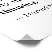 Hoe denk je voor jezelf - Murakami Quote Poster (Hoek)