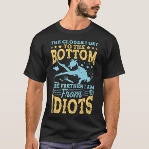 Hoe dichter ik bij de onderkant kom, hoe verder ik t-shirt