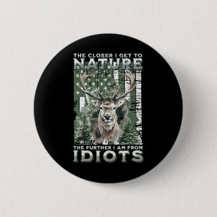 Hoe dichter ik bij Natuur Hunting Camping kom Ronde Button 5,7 Cm