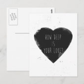 hoe diep is je liefde ? briefkaart (Voorkant / Achterkant)