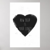 hoe diep is je liefde ? poster (Voorkant)